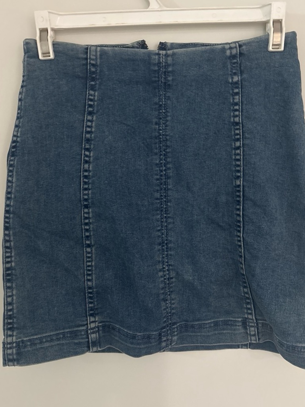 Free People Dark Blue Denim Panel Mini Skirt